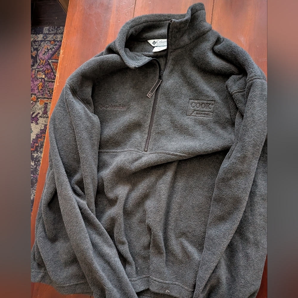 Men's Columbia Charcoal Gray 1/4 Zip Fleece Pullover - Picture 7 of 7